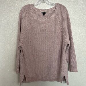 Express Pink Oversized Crewneck Sweater